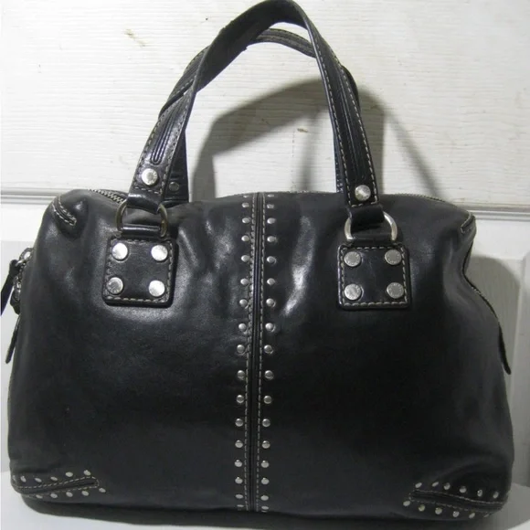 MICHAEL Michael Kors Astor Black Satchel with Silver Accents - Picture 2 of 15